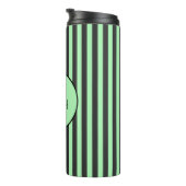 Bouteilles Isothermes Gras vert et noir bande personnalisée (Tourné sur la droite)