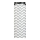 Bouteilles Isothermes Gray et Coral Chevron Monogramme (Dos)