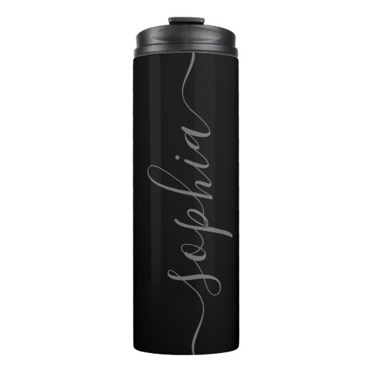 Bouteilles Isothermes Gray Script Personalizable Name Thermal Tumbler (Devant)