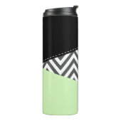 Bouteilles Isothermes Gray Zigzag, Gray Chevron, Zigzag Pattern, Mint (Tourné sur la gauche)