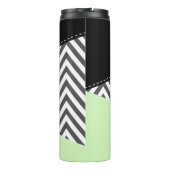 Bouteilles Isothermes Gray Zigzag, Gray Chevron, Zigzag Pattern, Mint (Dos)