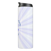 Bouteilles Isothermes Grèce Coeur Drapeau Bleu AMOUR Personnalisé (Tourné sur la droite)