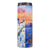 Bouteilles Isothermes Grèce Santorini Aquarelle Croquis mer Egée | (Dos)