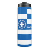 Bouteilles Isothermes Grèce Travel Mug, drapeau patriotique grec (Devant)