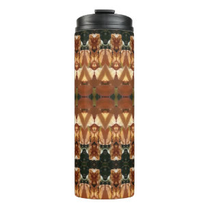 Bouteilles Isothermes Green & Amber Ikat