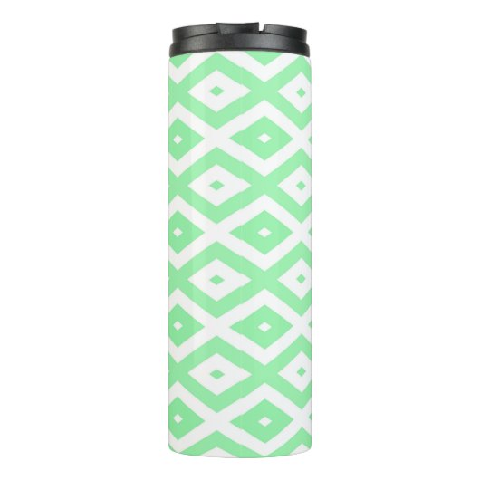 Bouteilles Isothermes Green and white diamond pattern (Dos)