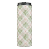 Bouteilles Isothermes Green Blush Pink Plaid Stripes (Dos)
