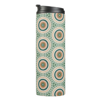 Bouteilles Isothermes Green Orange And Blue Boho Chic Circle Pattern