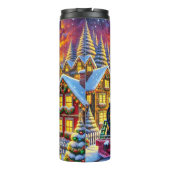 Bouteilles Isothermes Green Red Christmas Train Village Sunset (Dos)