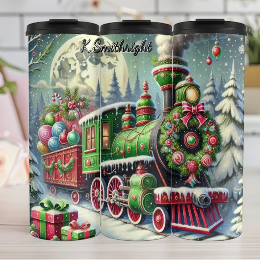 Bouteilles Isothermes Green Red Festive Train Moonlit Gifts