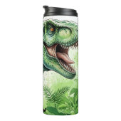 Bouteilles Isothermes Green T-Rex Jungle Watercolor Roar (Tourné sur la droite)