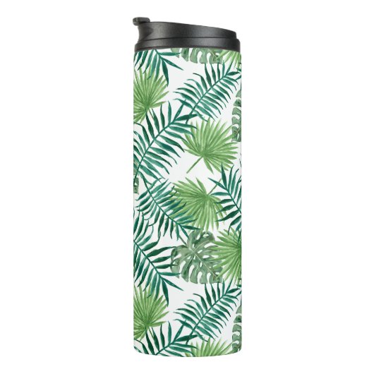 Bouteilles Isothermes Green Tropical Exotic Botanic Palm Tree Feuilles (Tourné sur la droite)