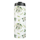 Bouteilles Isothermes Green White Floral Soft and Stylish (Devant)