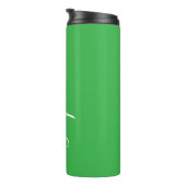 Bouteilles Isothermes Green White Script Custom Name Thermal Tumbler (Tourné sur la droite)