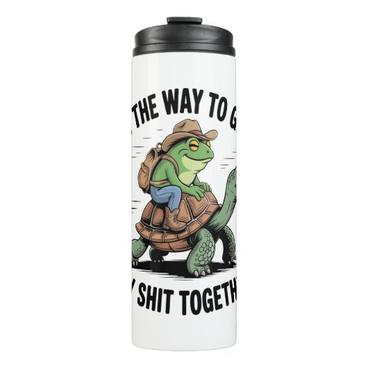 Bouteilles Isothermes Grenouille avec tortue à cheval Casquette (Devant)