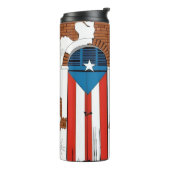 Bouteilles Isothermes Grenouille de Coqui et drapeau portoricain (Tourné sur la gauche)