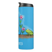 Bouteilles Isothermes Grenouille mignonne et abeille dans le jardin dess (Tourné sur la droite)