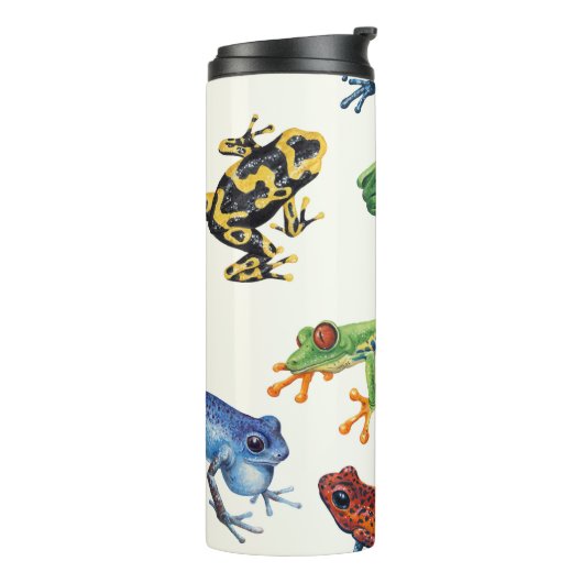 Bouteilles Isothermes Grenouilles sur blanc naturel (Tourné sur la gauche)