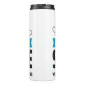 Bouteilles Isothermes Grève de bol de texte personnalisé (Dos)