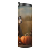 Bouteilles Isothermes Greyhound Chiot Automne Citrouille de plaisir (Tourné sur la droite)