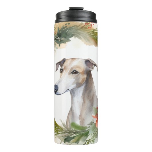 Bouteilles Isothermes Greyhound Christmas Wreath Festive Pup (Devant)