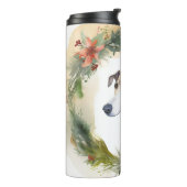Bouteilles Isothermes Greyhound Christmas Wreath Festive Pup (Tourné sur la gauche)