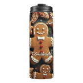 Bouteilles Isothermes Grille de biscuits au gingembre joyeux (Devant)
