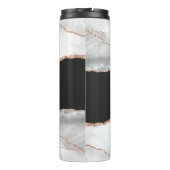 Bouteilles Isothermes Gris Blanc Rose Or Agate Dark Bridesmaid Mariage (Dos)