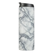 Bouteilles Isothermes Gris Chic & Aspect Marbre Blanc Glamour (Tourné sur la droite)
