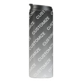 Bouteilles Isothermes Gris (couleur changeable) Ombre & Motif de texte (Tourné sur la droite)