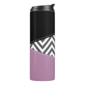 Bouteilles Isothermes Gris Zigzag, Gris Chevron, Motif Zigzag, Violet (Tourné sur la gauche)