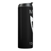 Bouteilles Isothermes groomsman ajouter nom année noir arc chemise crava (Tourné sur la gauche)