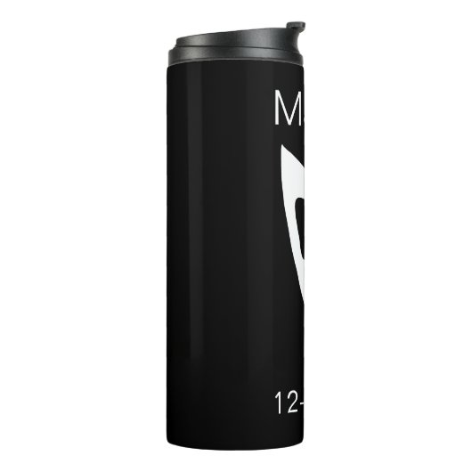 Bouteilles Isothermes groomsman ajouter nom année noir arc chemise crava (Tourné sur la gauche)