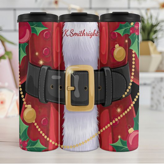 Bouteilles Isothermes Gros plan de la combinaison Père Noël