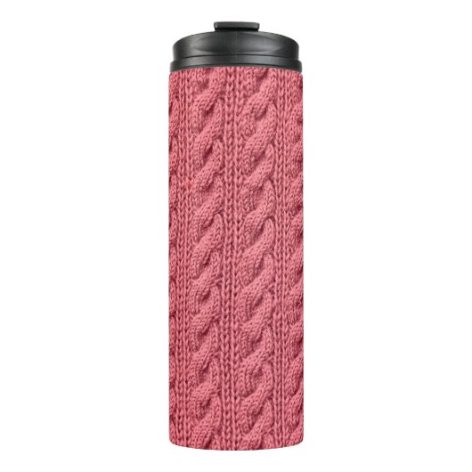 Bouteilles Isothermes Gros plan du motif de la texture du pull. (Devant)