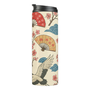 Bouteilles Isothermes Grue japonaise motif Sakura Traditionnel japonais