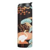 Bouteilles Isothermes Grues, hérons : motif japonais d'oiseaux. (Tourné sur la gauche)