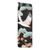 Bouteilles Isothermes Grues, hérons : motif japonais d'oiseaux. (Tourné sur la droite)