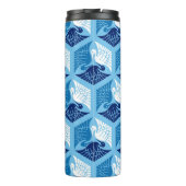 Bouteilles Isothermes Grues japonaises, marine, blanche et bleu clair (Dos)