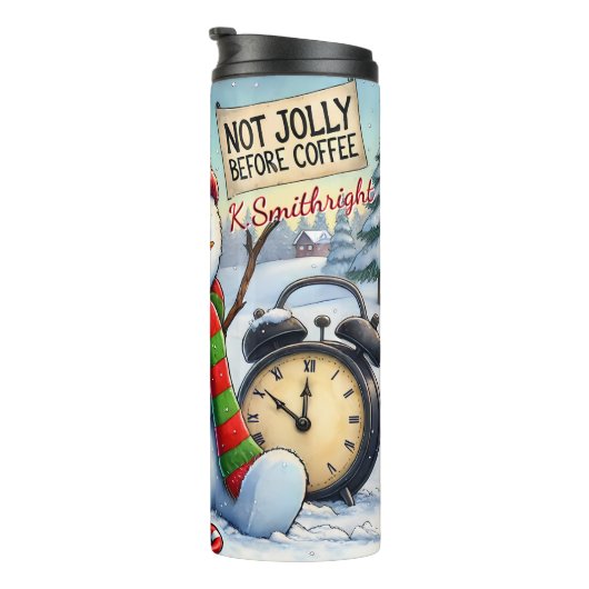 Bouteilles Isothermes Grumpy Snowman Pas Jolly Café (Tourné sur la droite)