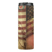 Bouteilles Isothermes Grunge drapeau américain : arrière - plan texturé. (Dos)