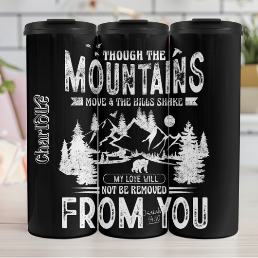 Bouteilles Isothermes Grunge Mountain Scripture Love Design
