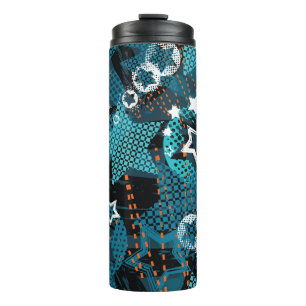 Bouteilles Isothermes Grunge star motif, design pour enfants ludique.