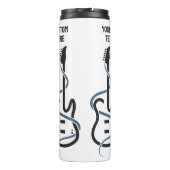 Bouteilles Isothermes Guitare stylisée de texte personnalisé (Dos)