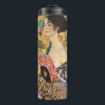 Bouteilles Isothermes Gustav Klimt - Dame avec ventilateur<br><div class="desc">Dame avec ventilateur - Gustav Klimt,  Huile sur toile,  1917-1918</div>