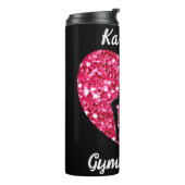 Bouteilles Isothermes Gymnastique noir et rose chaud Personnalisé (Tourné sur la gauche)