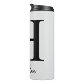 Bouteilles Isothermes H Monogramme initial Boho rose Floral (Tourné sur la droite)