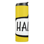 Bouteilles Isothermes HALLO ! Salutation allemande, Hello Speech Bubble (Tourné sur la gauche)