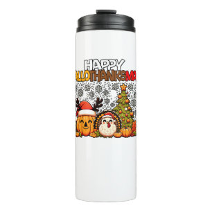 Bouteilles Isothermes HalloMerciMas Drôle Mignonne Halloween Thanksgivin