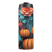 Bouteilles Isothermes Halloween 3D orange et turquoise (Devant)